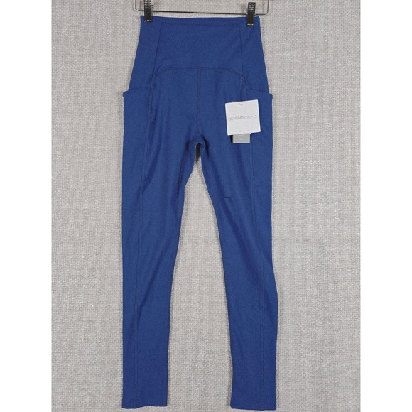Beyond Yoga Pants - Beyond Yoga Spacedye High Waisted Midi Leggings Small‎ Blue Pocket NWT READ